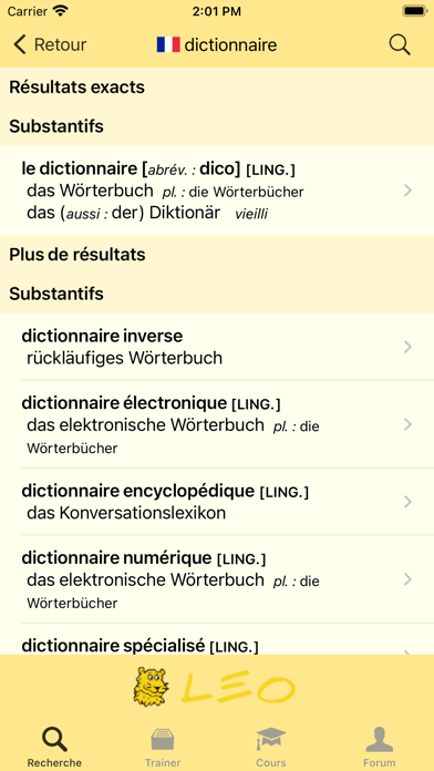 Screenshot #2 pour Dictionnaire LEO