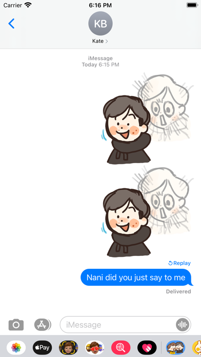Emotional Bubs Stickers Screenshot