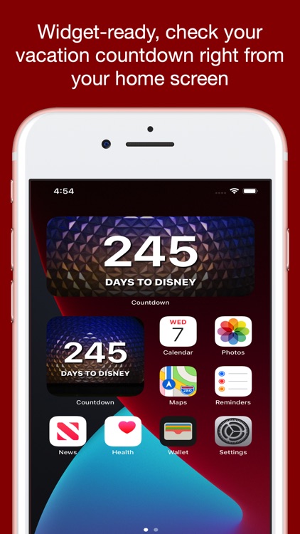 Countdown for Disney Vacation
