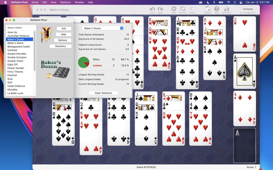#5. Solitaire Plus! (macOS) 由: GamesForOne.com