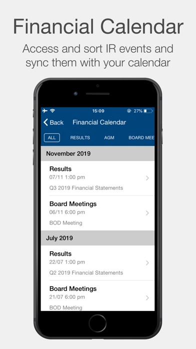 DFM Investor Relations Screenshot
