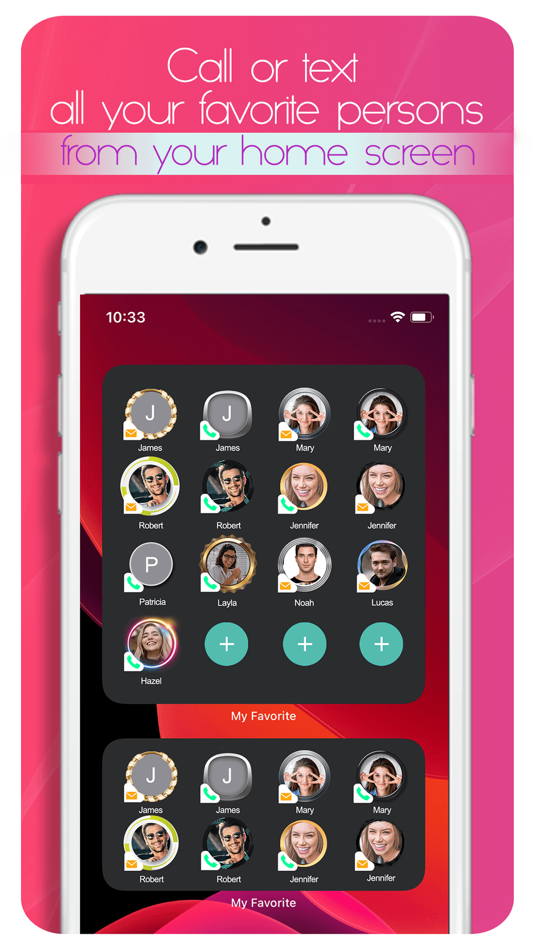 #1. My Contacts Home Screen Widget (iOS) Podle: Ivica Lakicevic