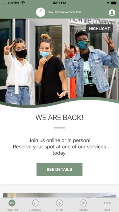 New Life Covenant Church Screenshot