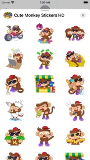cute monkey stickers hd iphone screenshot 1