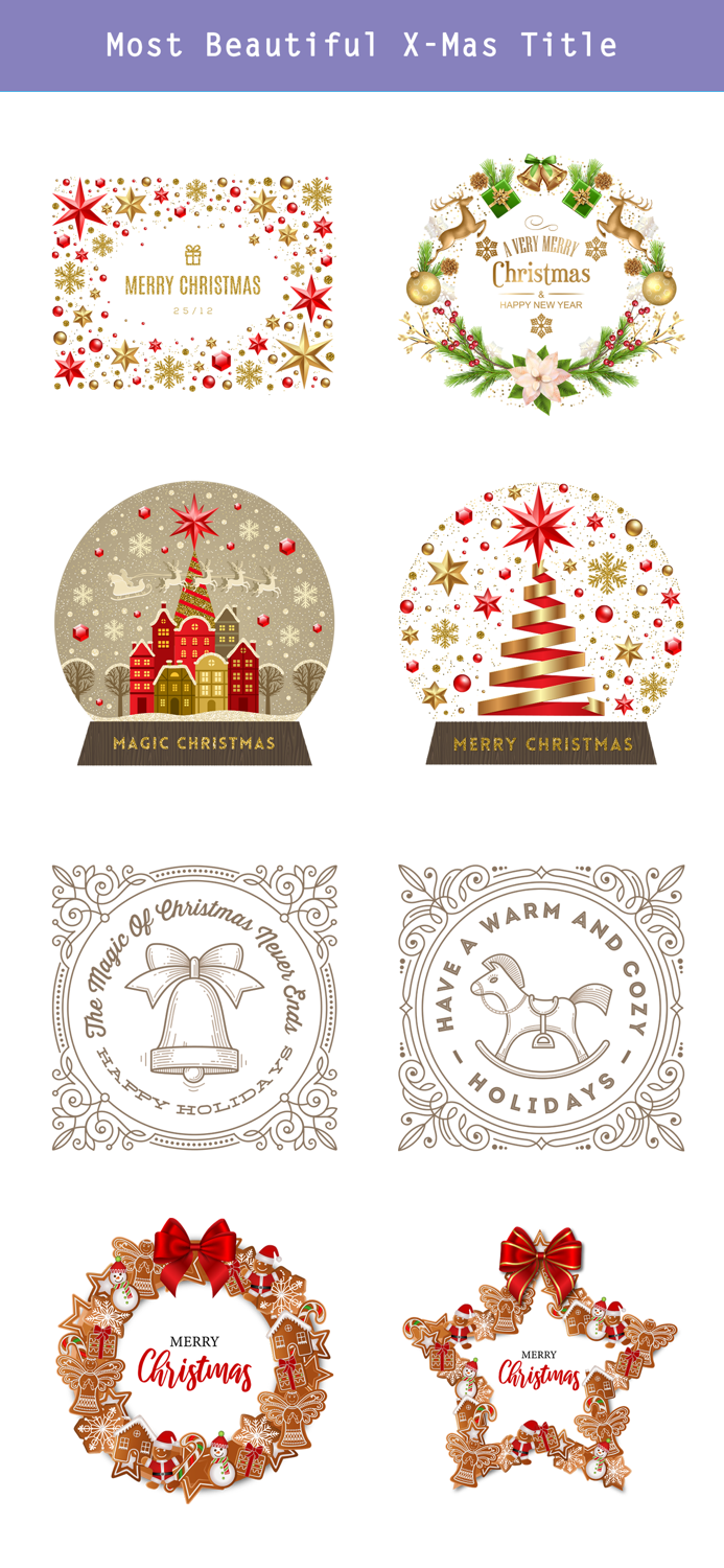 Most Beautiful X-Mas Stickers