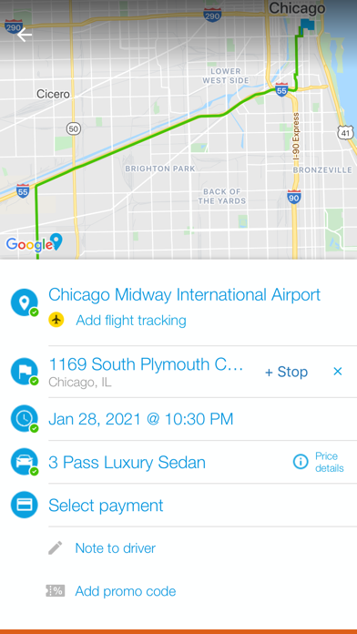Chicago Trans Limousine Screenshot