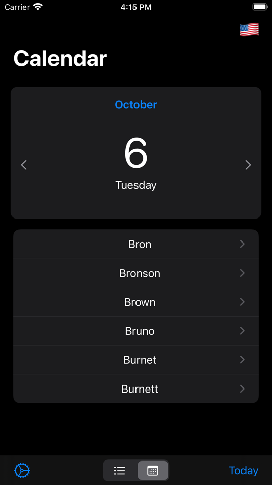 #1. Name-days (iOS) Podle: Bitfield AB