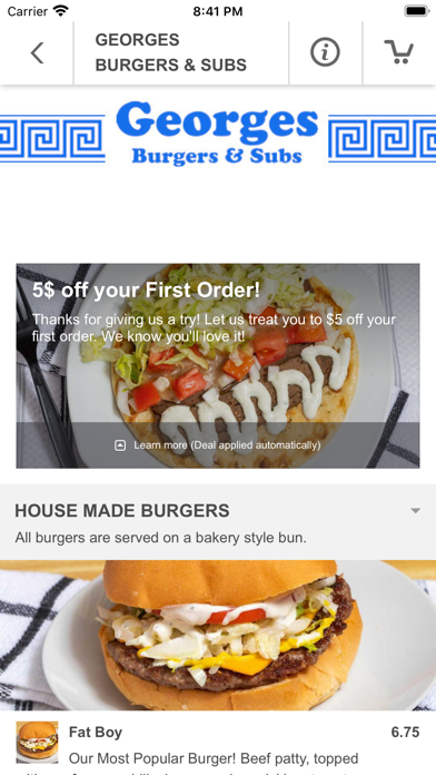 Georges Burgers & Subs Screenshot
