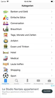 german to english phrasebook iphone screenshot 1