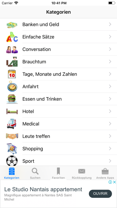 Screenshot #1 pour German to English Phrasebook