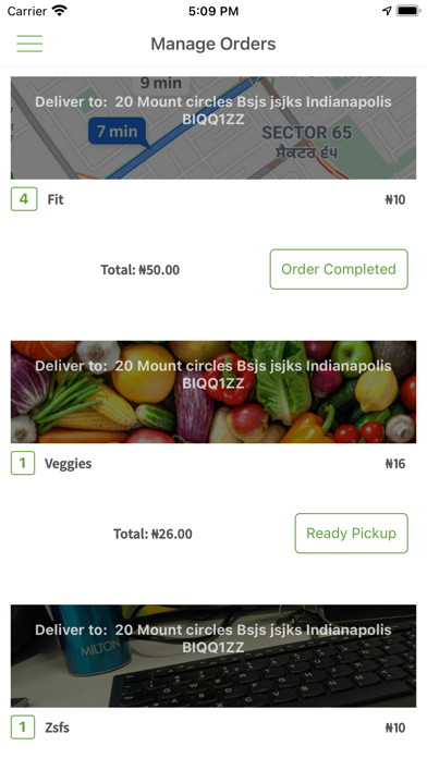 Digi-Foods Vendor Screenshot