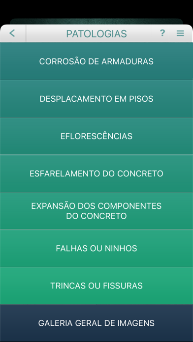Patologias do Concreto Screenshot