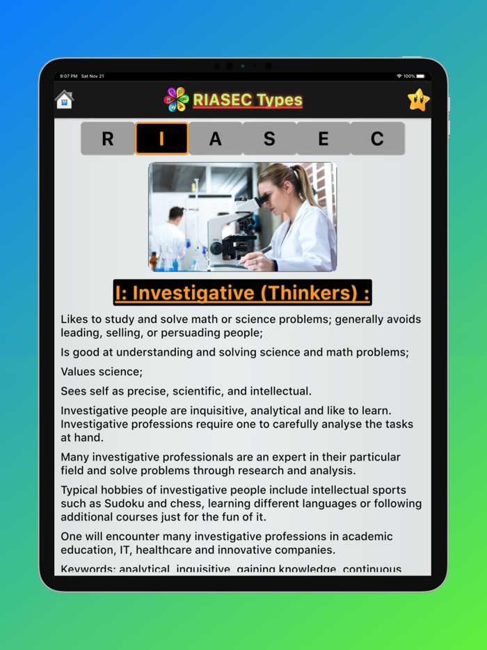 Holland Codes - RIASEC Test