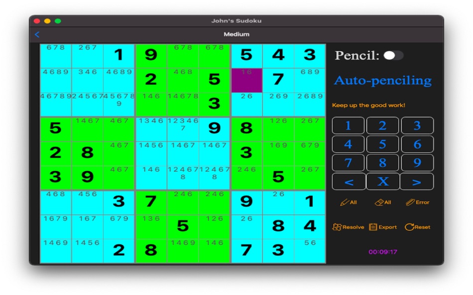 #3. John's Sudoku (macOS) 由: shaojun lin