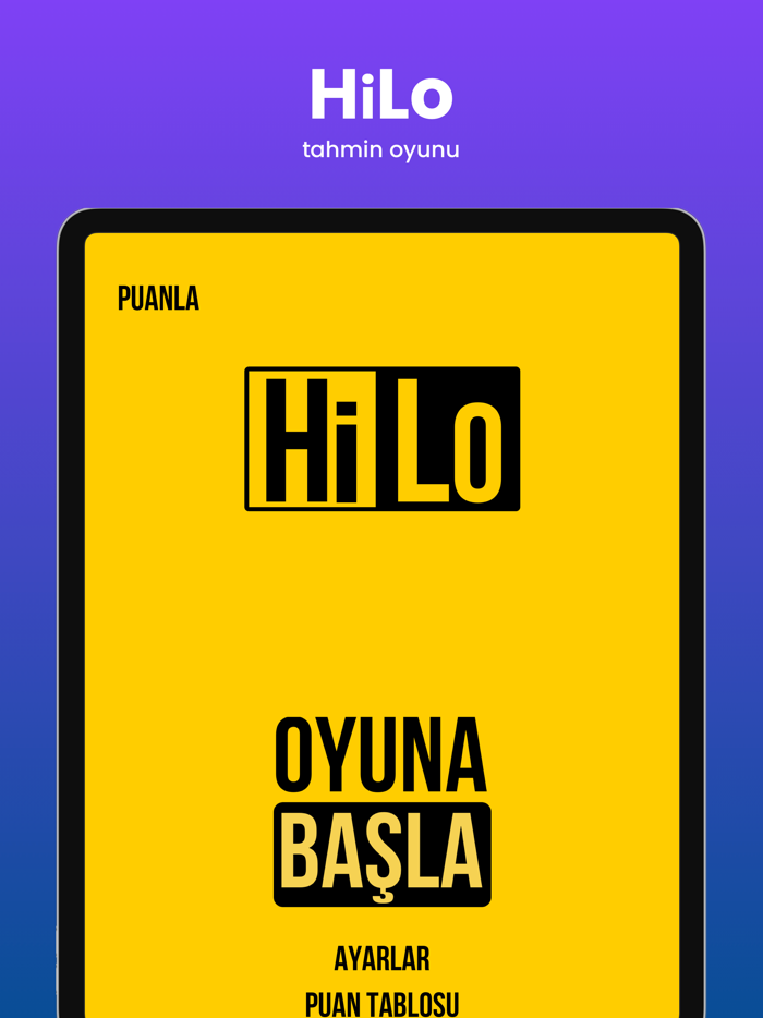 HiLo - Tahmin Oyunu