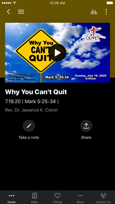 Olivet Institutional Baptist Screenshot