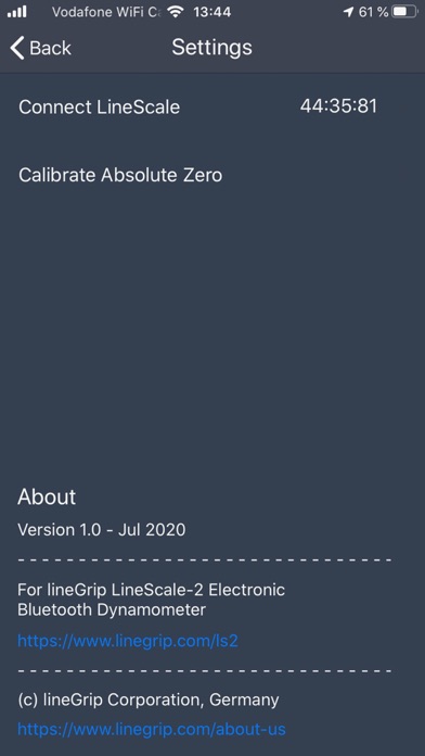LineGrip lineScale-2 app iPhone screenshot 6 - Sports app