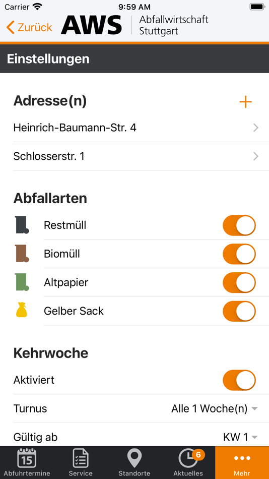 #6. Abfallwirtschaft Stuttgart (iOS) 由: Landeshauptstadt Stuttgart