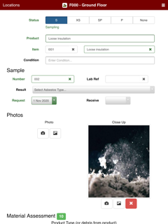 Asbestos Surveyor for iPad screenshot 2