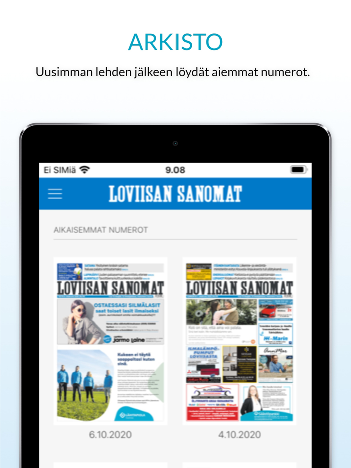 Loviisan Sanomat päivän lehti