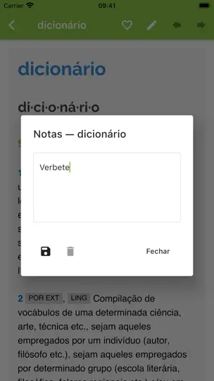 Screenshot von Dicionário Michaelis Português auf dem iPhone 3