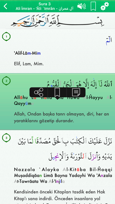 Screenshot #2 pour Kur'an Ses mp3 Arapça, Türkçe