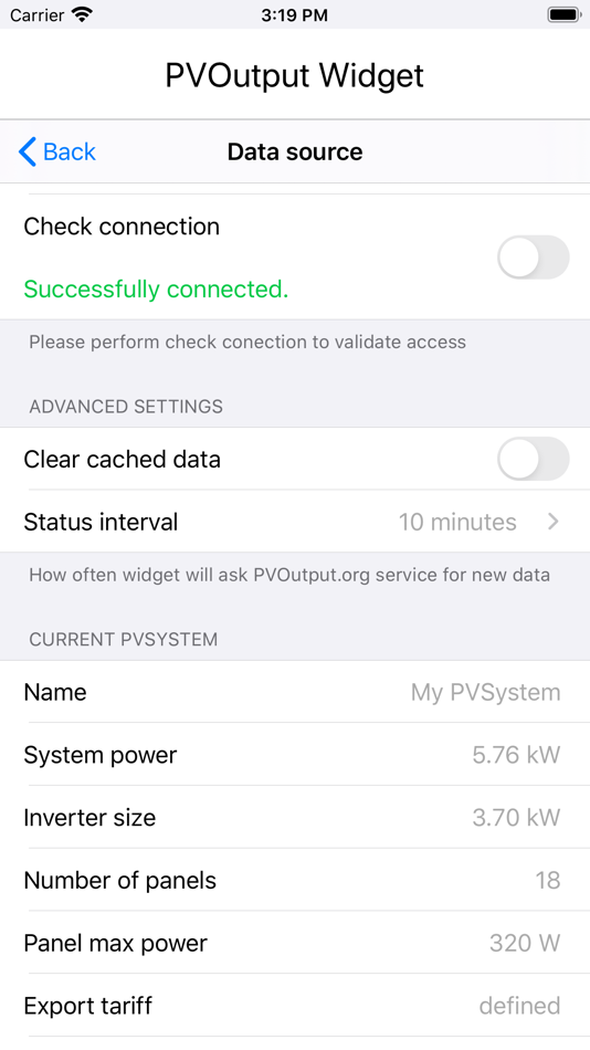#9. PV Output Widget (iOS) Podle: Maciej Gulda
