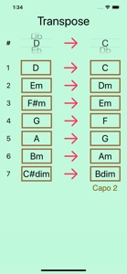 Chord Transposer Helper screenshot #2 for iPhone