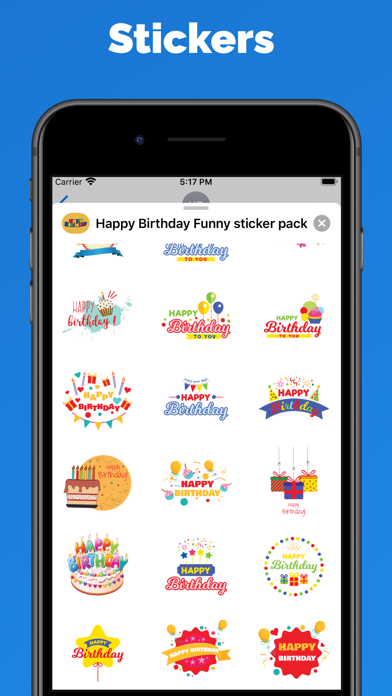 Screenshot #2 pour Happy Birthday stickers cards
