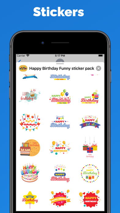 Happy Birthday stickers cardsのおすすめ画像2