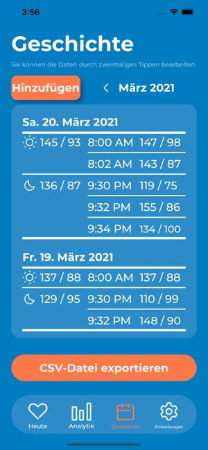 Blutdruck Log Im App Store