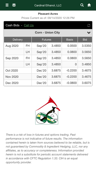 Cardinal Ethanol LLC Screenshot