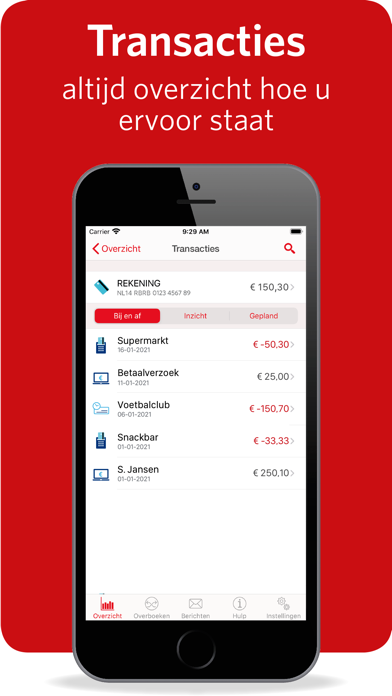 Zakelijk Mobiel Bankieren Screenshot