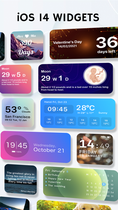 Top widgets: calendar, timer + Screenshot