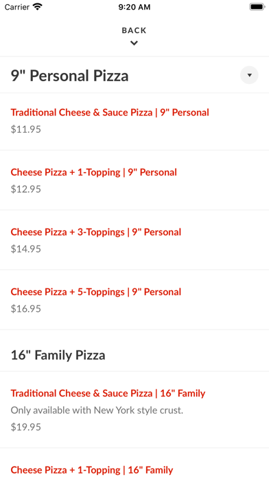 Bidwell Park Pizza Screenshot