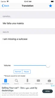 spanish to english phrasebook iphone screenshot 3