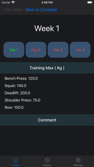 nSuns LP Powerlifting Workout Screenshot