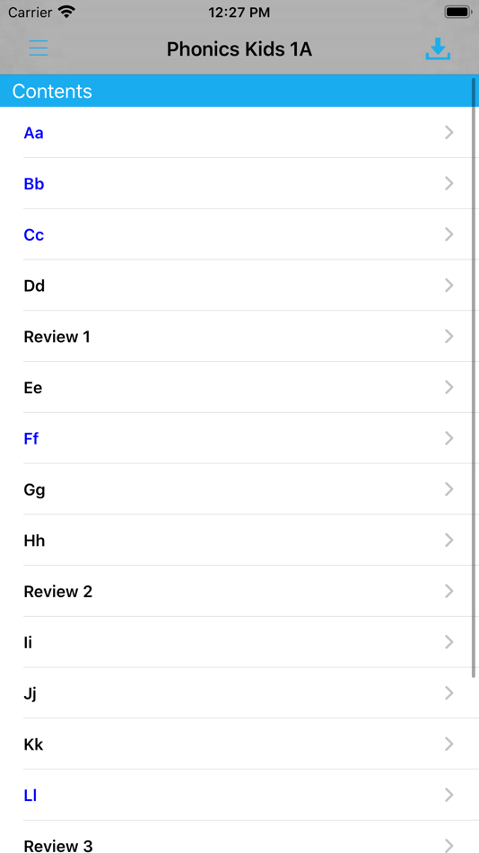 #5. Phonics Kids教材1A1B -英语自然拼读王 (iOS) 由: 阳志 欧