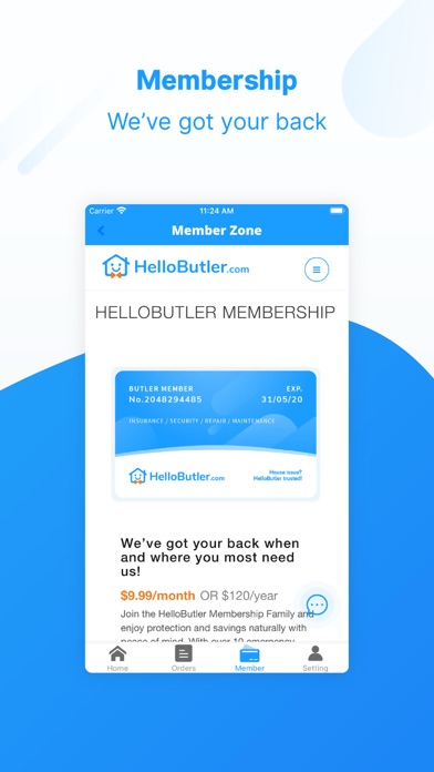 Butler Customer Screenshot