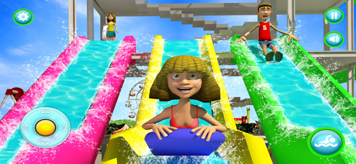 Summer Sports Water Park Slide