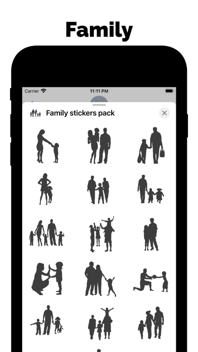 Screenshot #1 pour Family stickers & friend emoji