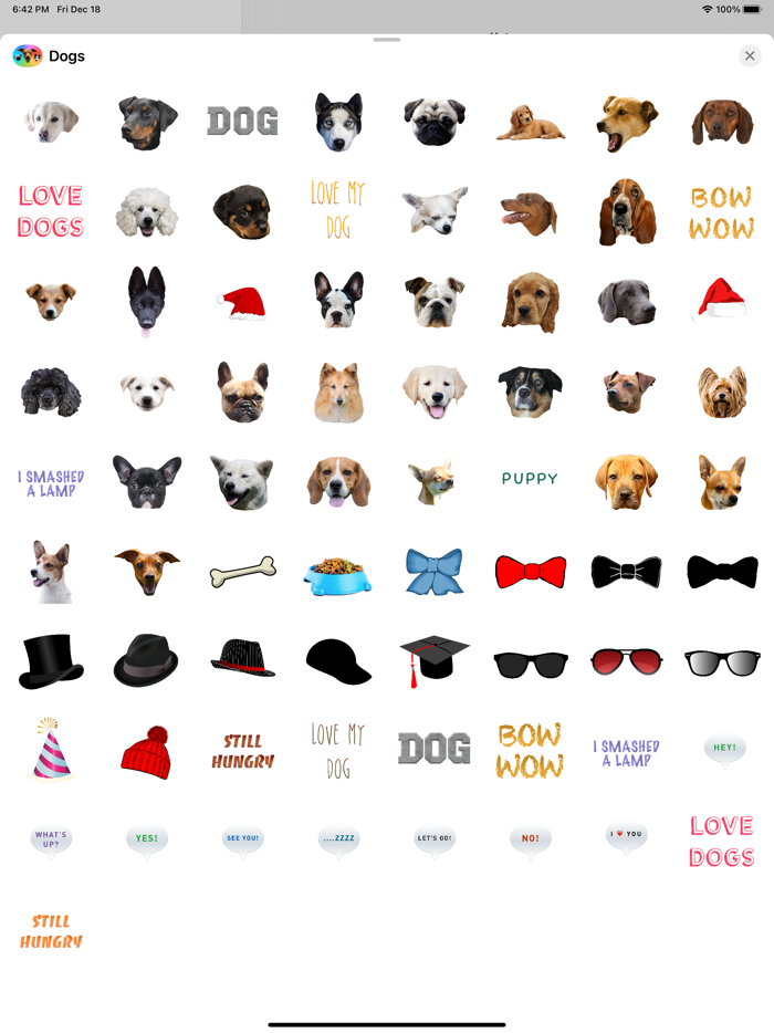 Dogs - Dog Stickers Messages