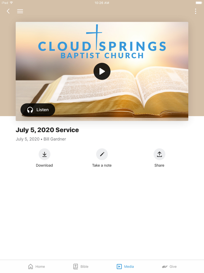 Cloud Springs Baptist Church