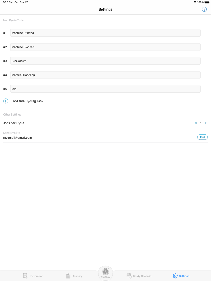 Time and Motion Study