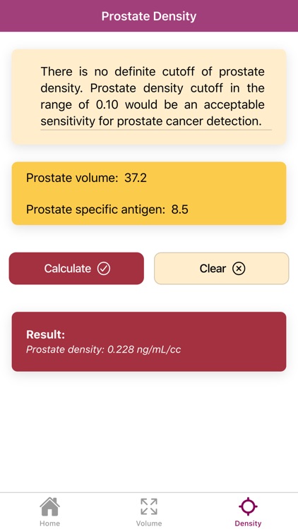 prostate psa density calculator)