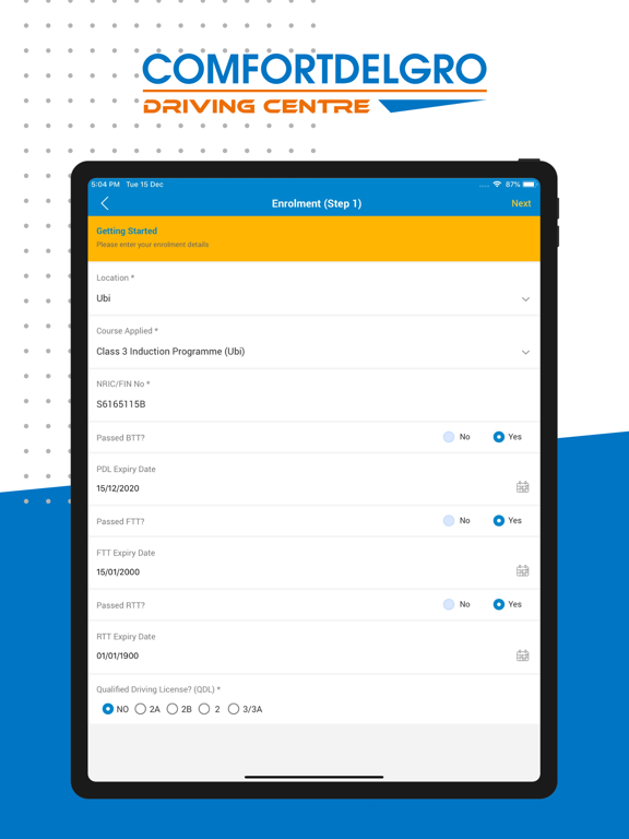 Screenshot #6 pour ComfortDelGro Driving Centre