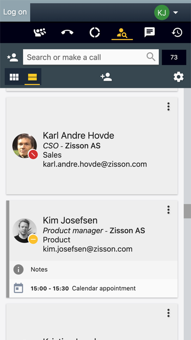 Zisson Interact Screenshot