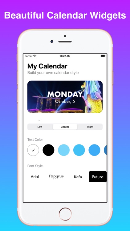 Widget Calendar on Homescreen