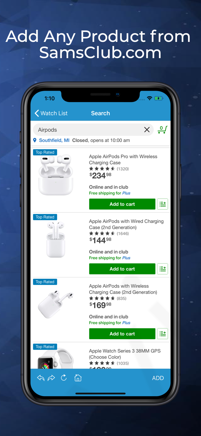 Price Tracker for Sams Club