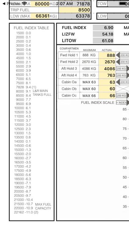 B738 LOADSHEET T&B 189 3z PAX screenshot-3